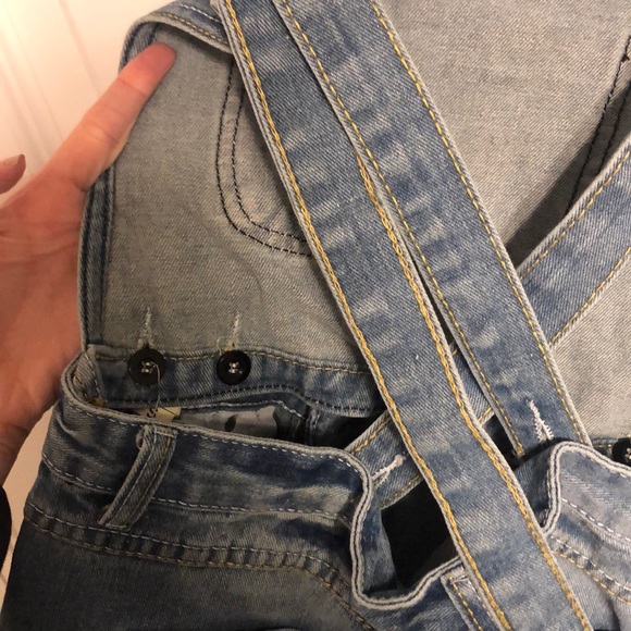 Distressed Jean Overalls (Size Small) - Picture 7 of 7